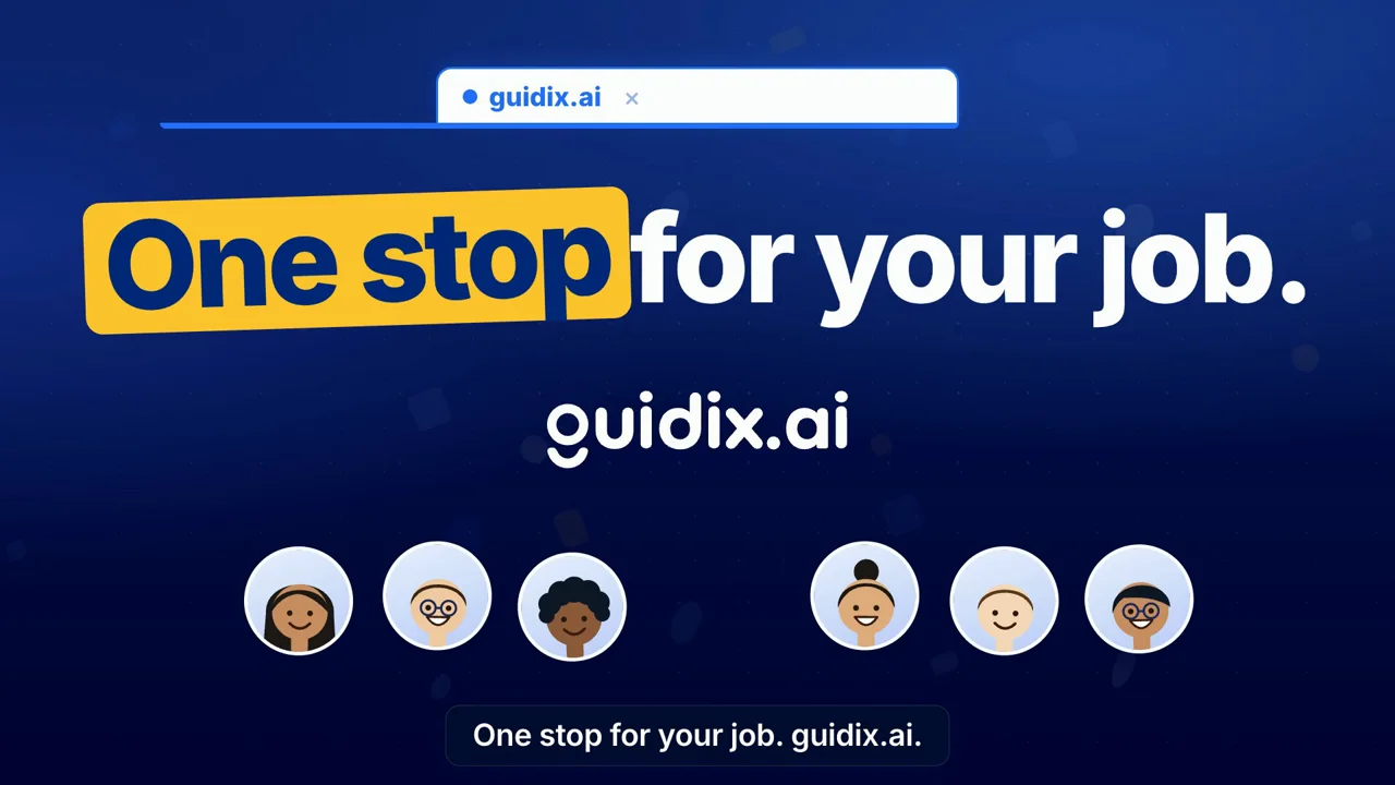 Still from the guidix.ai students film: One stop for your job.